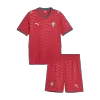 Kid's Portugal Home Soccer Jersey Kit(Jersey+Shorts) World Cup 2026 Red - gojersey