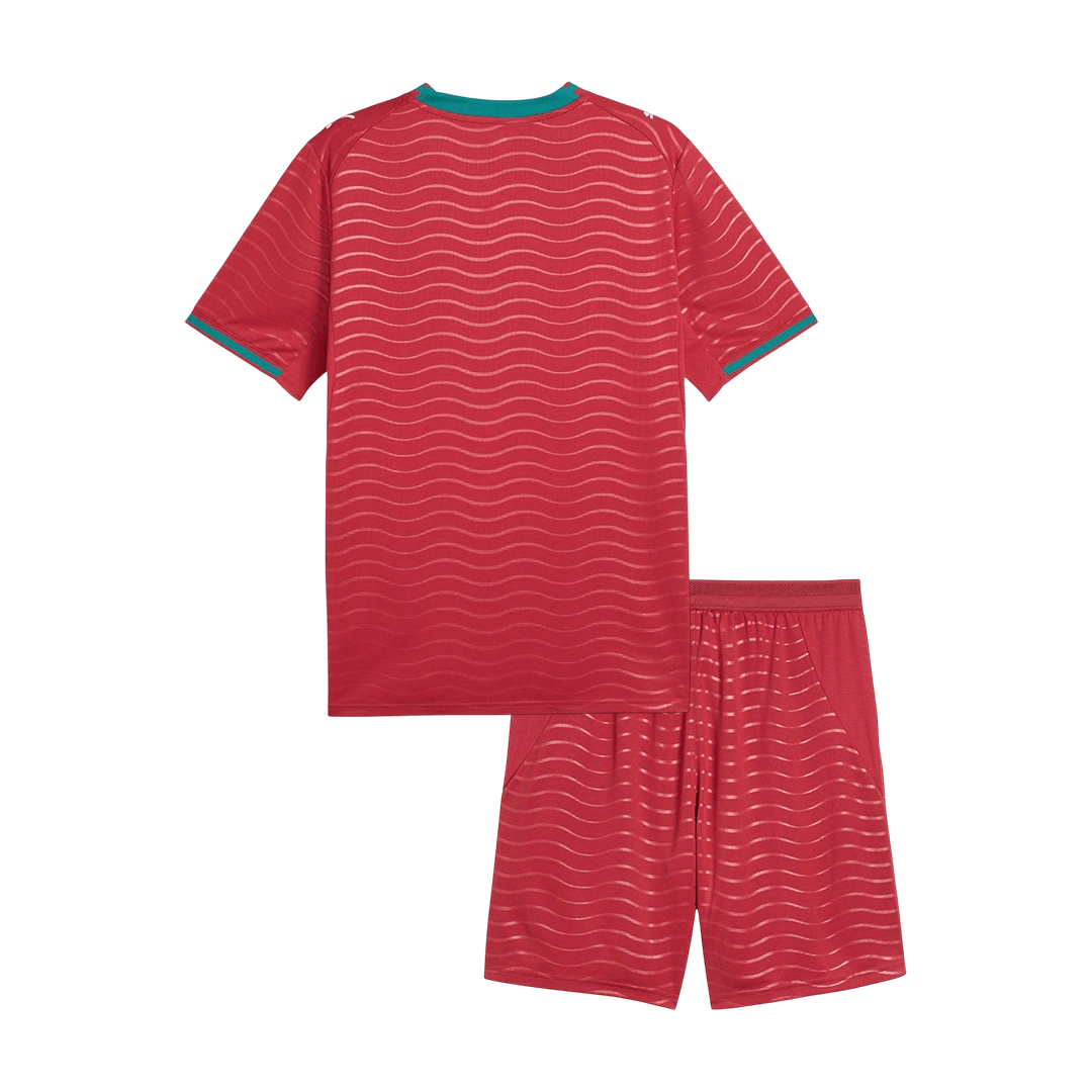 Kid's Portugal Home Soccer Jersey Kit(Jersey+Shorts) World Cup 2026 Red - gojersey