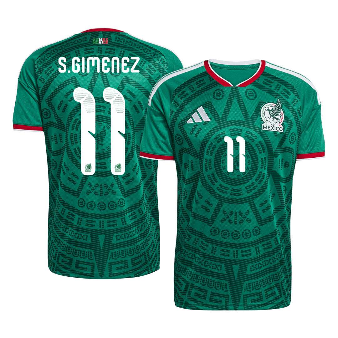 S.GIMENEZ#11 Mexico Home Soccer Jersey World Cup 2026 Green - gojersey