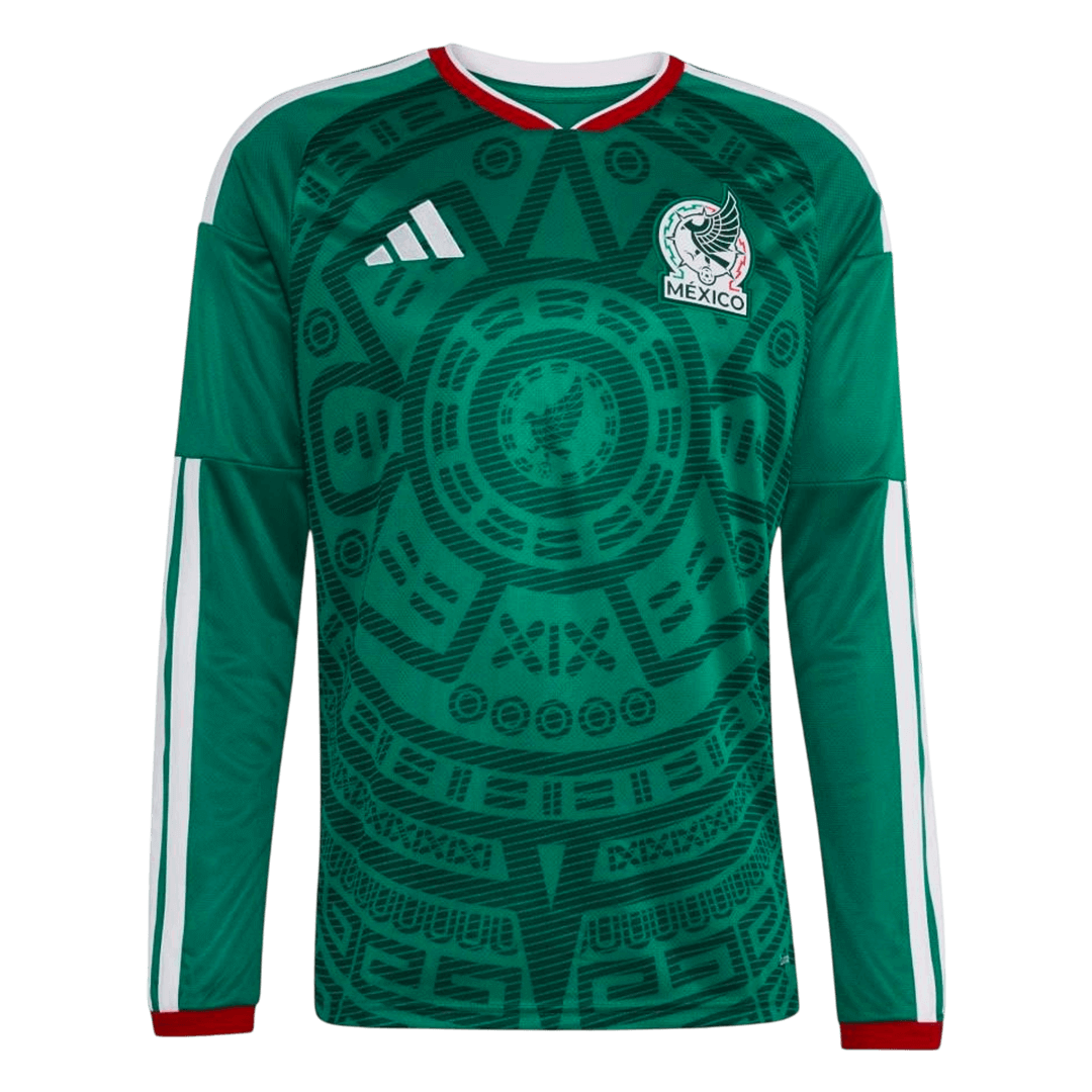 Mexico Long Sleeve Home Soccer Jersey 2026 - gojersey
