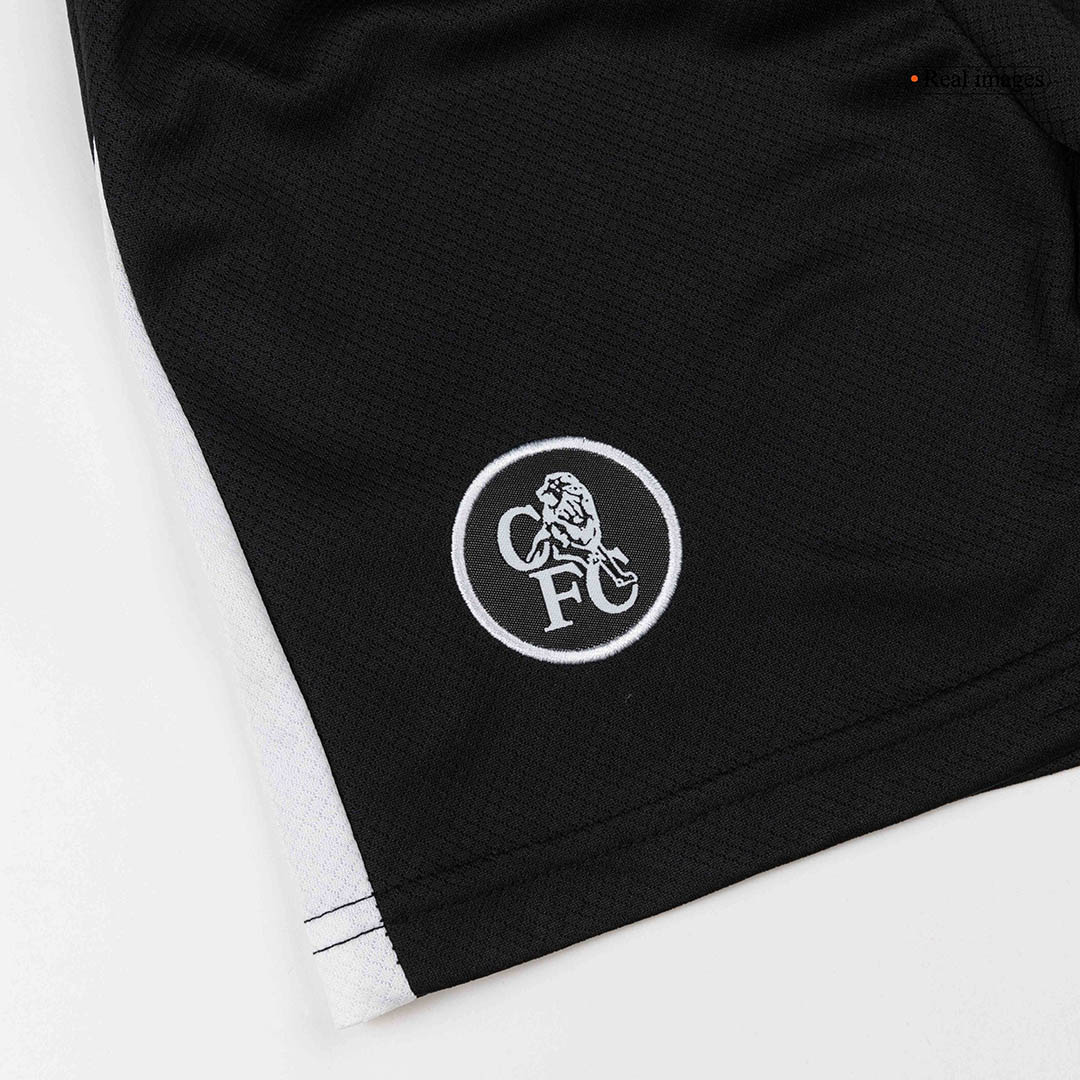 Kid's Chelsea Third Soccer Jersey Kit(Jersey+Shorts) 25/26 Black - gojersey