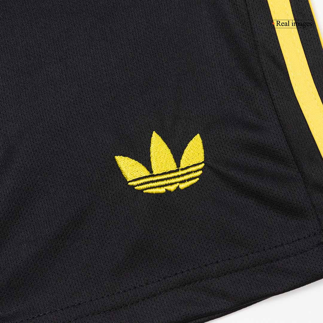 Kid's Manchester United Third Away Soccer Jersey Kit 25/26 Black - gojersey