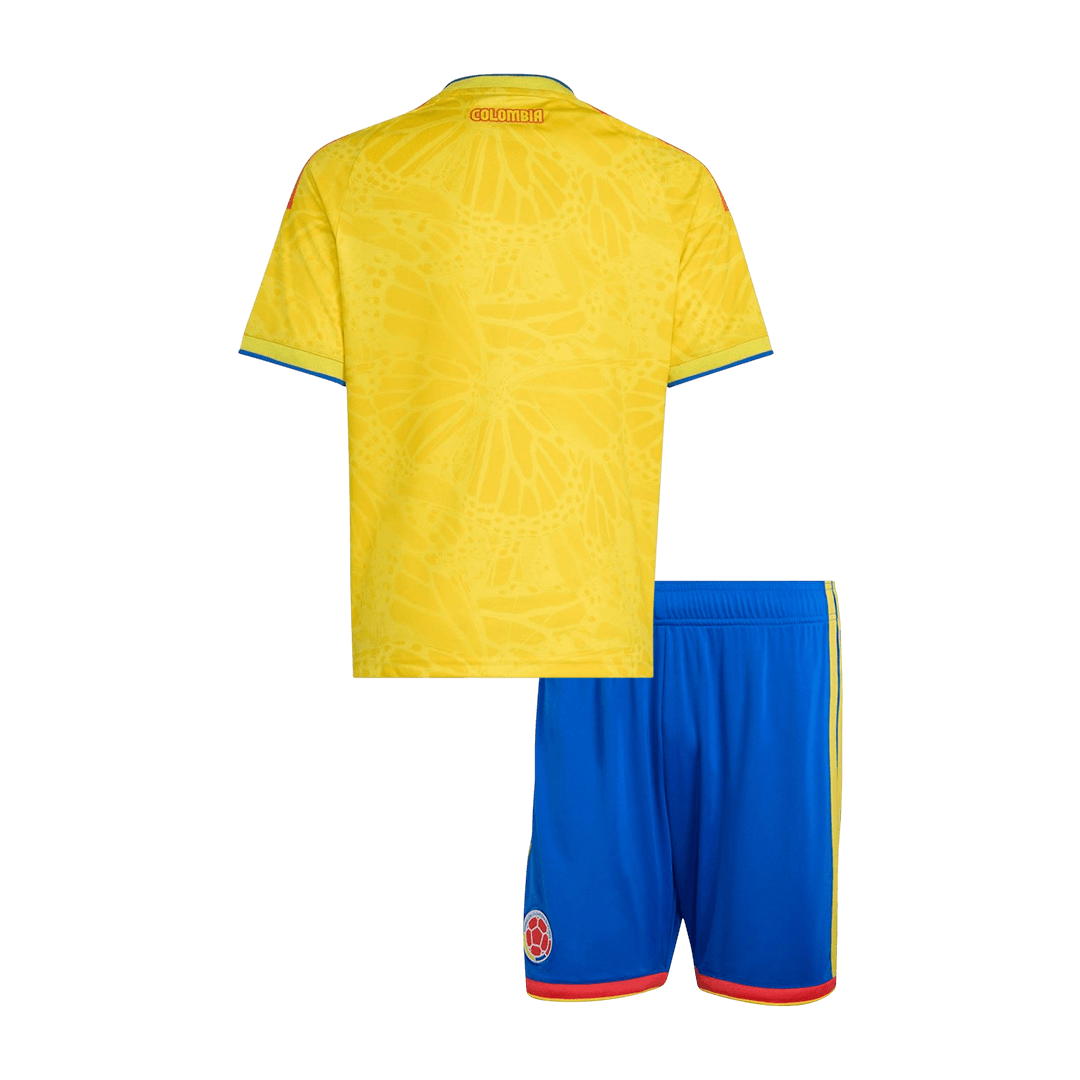 Kid's Colombia Home Soccer Jersey Kit(Jersey+Shorts) World Cup 2026 Yellow - gojersey