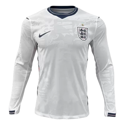 England Long Sleeve Home Soccer Jersey 2026 - gojersey