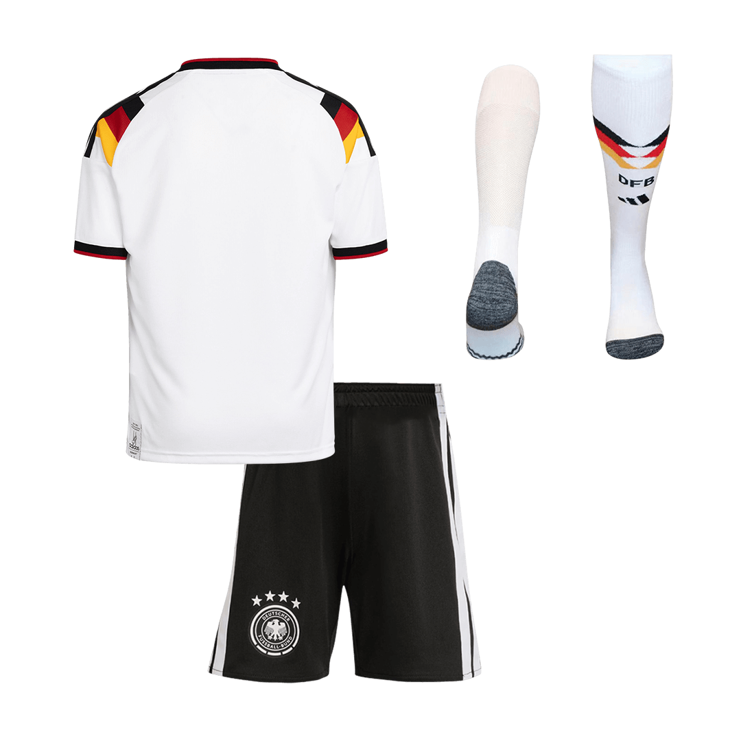 Kid's Germany Home Soccer Jersey Kit(Jersey+Shorts+Socks) World Cup 2026 White - gojersey