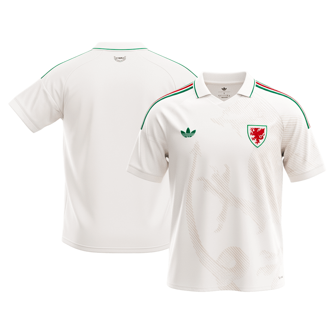 Wales Away Soccer Jersey World Cup 2026 White - gojersey