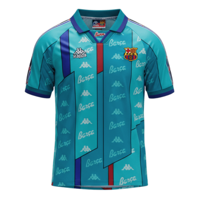 Barcelona Away Soccer Jersey Retro 1996/97 - gojersey