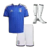 Kid's Italy Home Soccer Jersey Kit(Jersey+Shorts+Socks) World Cup 2026 Blue - gojersey