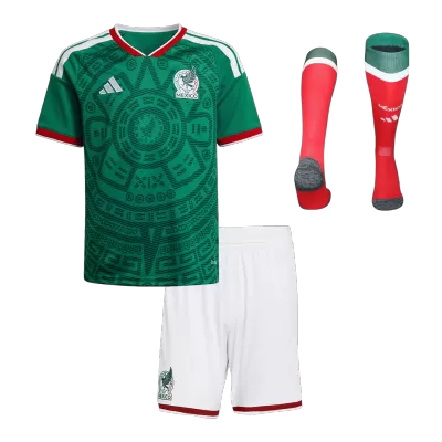 Kid's Mexico Home Soccer Jersey Kit(Jersey+Shorts+Socks) 25/26 Green - gojersey