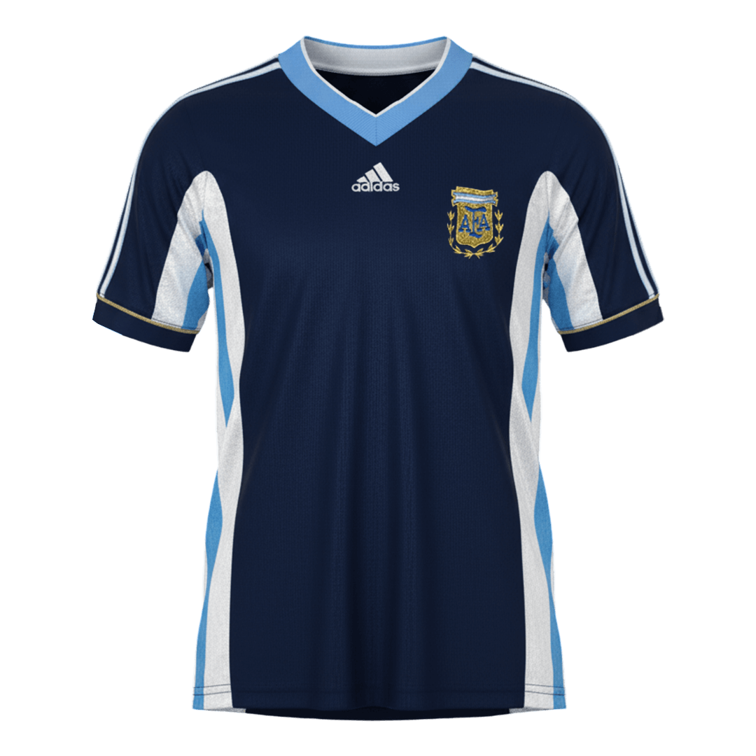 Argentina Away Soccer Jersey Retro 1998 - gojersey