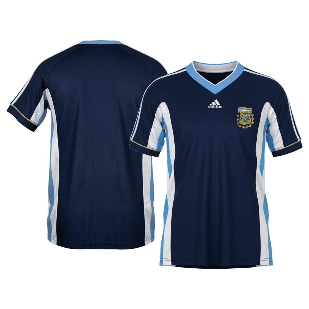 Argentina Away Soccer Jersey Retro 1998 - gojersey