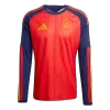Spain Long Sleeve Home Soccer Jersey 2026 - gojersey