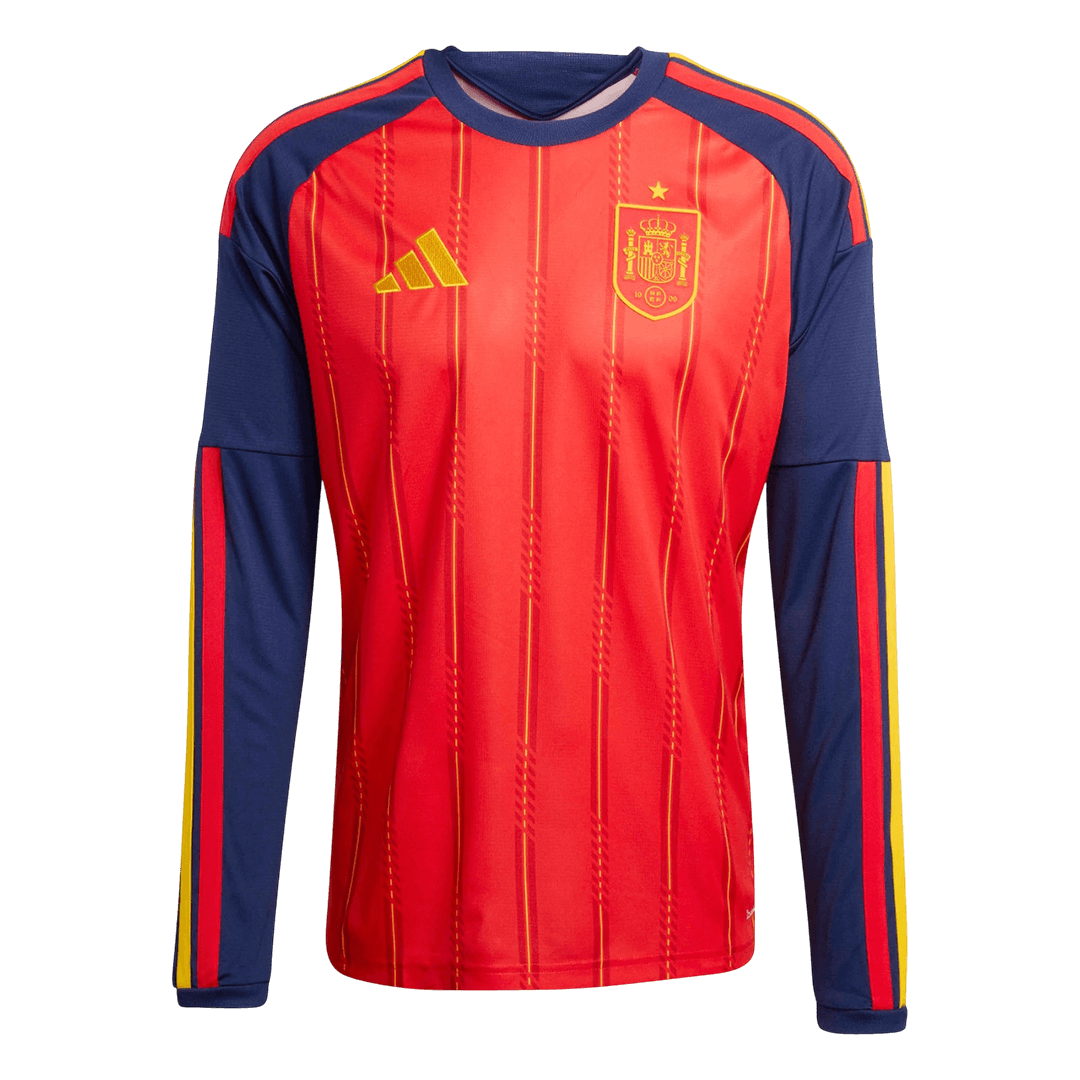 Spain Long Sleeve Home Soccer Jersey 2026 - gojersey