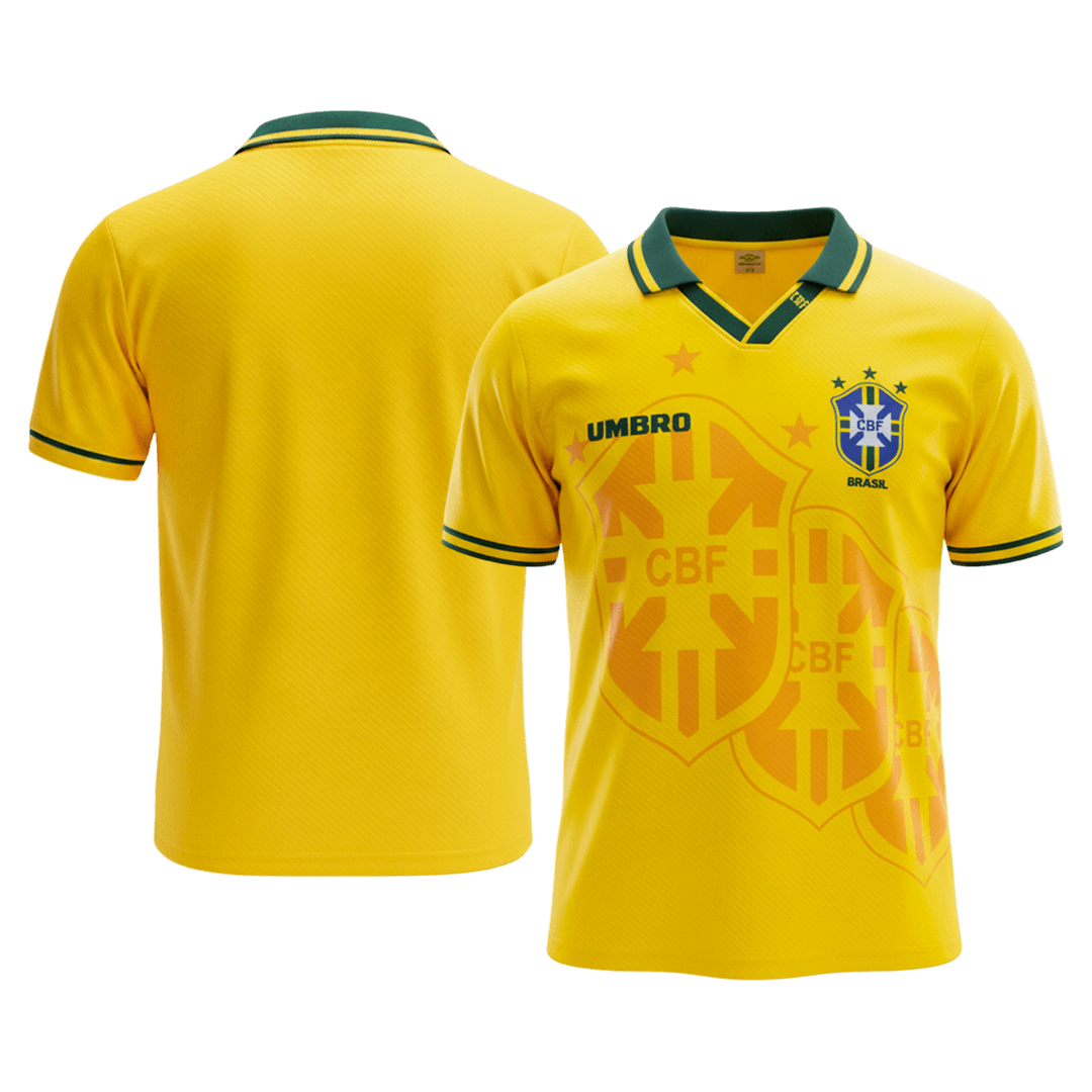 Brazil Home Soccer Jersey Retro 1994 - gojersey