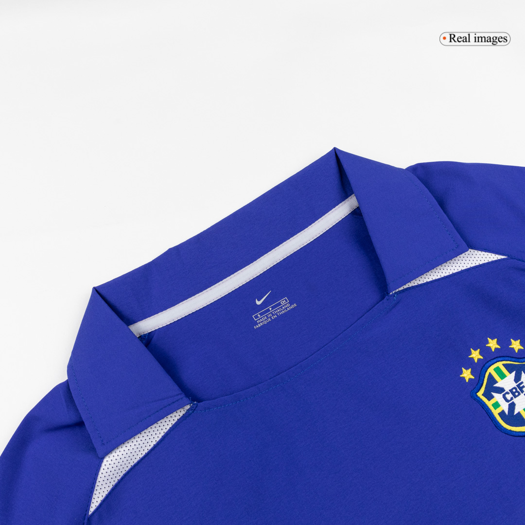 Brazil Away Soccer Jersey Retro 2002 - gojersey