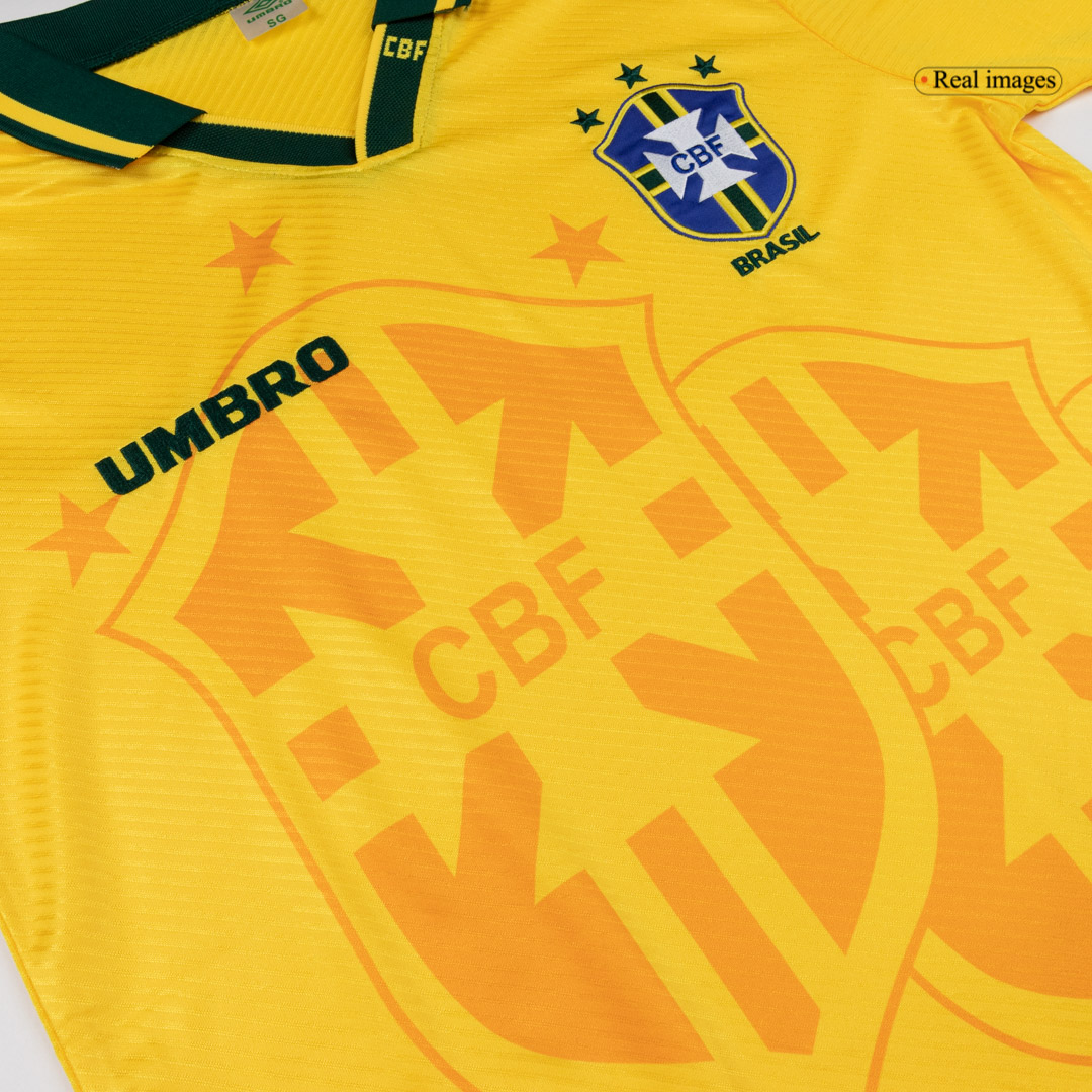 Brazil Home Soccer Jersey Retro 1994 - gojersey