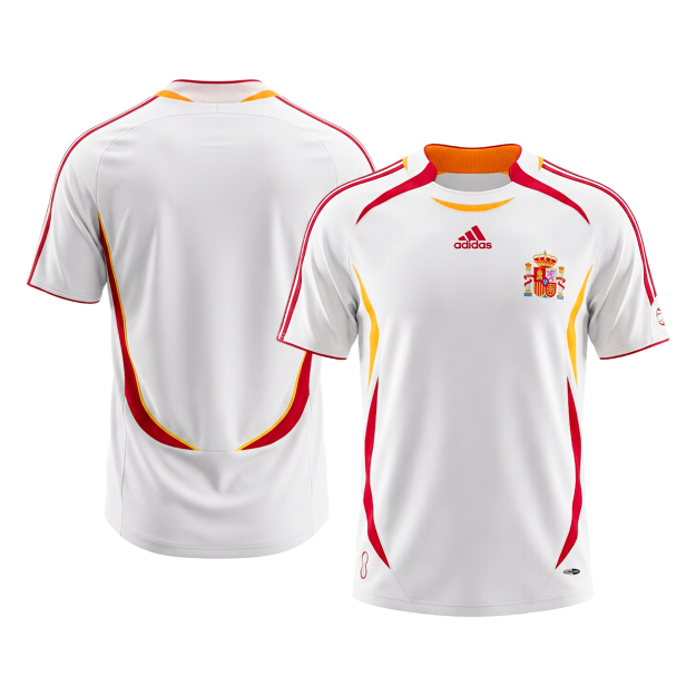 Spain Away Soccer Jersey Retro 2006 - gojersey