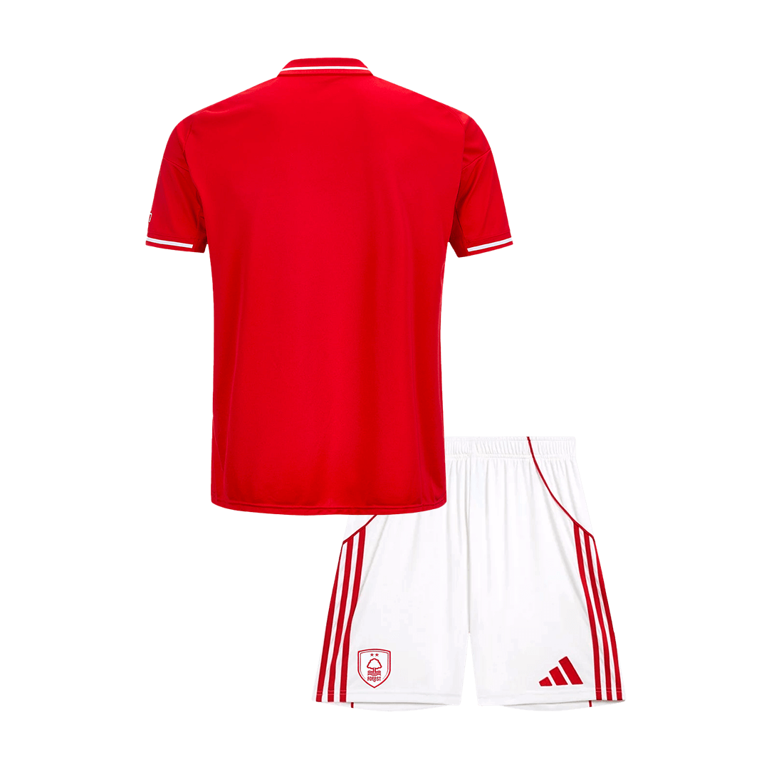 Kid's Nottingham Forest Home Jersey Kit(Jersey+Shorts) 25/26 Red - gojersey