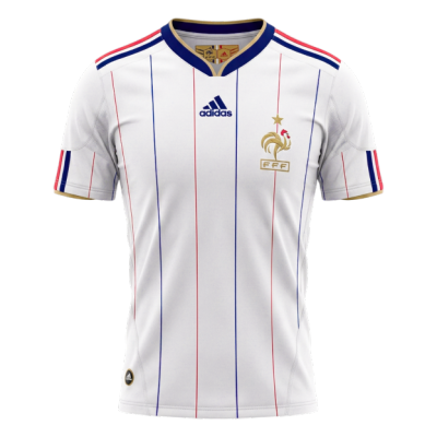 France Away Soccer Jersey Retro 2010 - gojersey