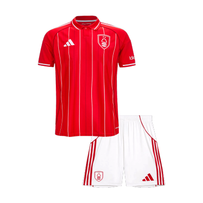 Kid's Nottingham Forest Home Jersey Kit(Jersey+Shorts) 25/26 Red - gojersey