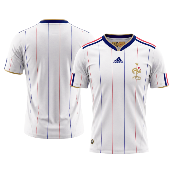 France Away Soccer Jersey Retro 2010 - gojersey