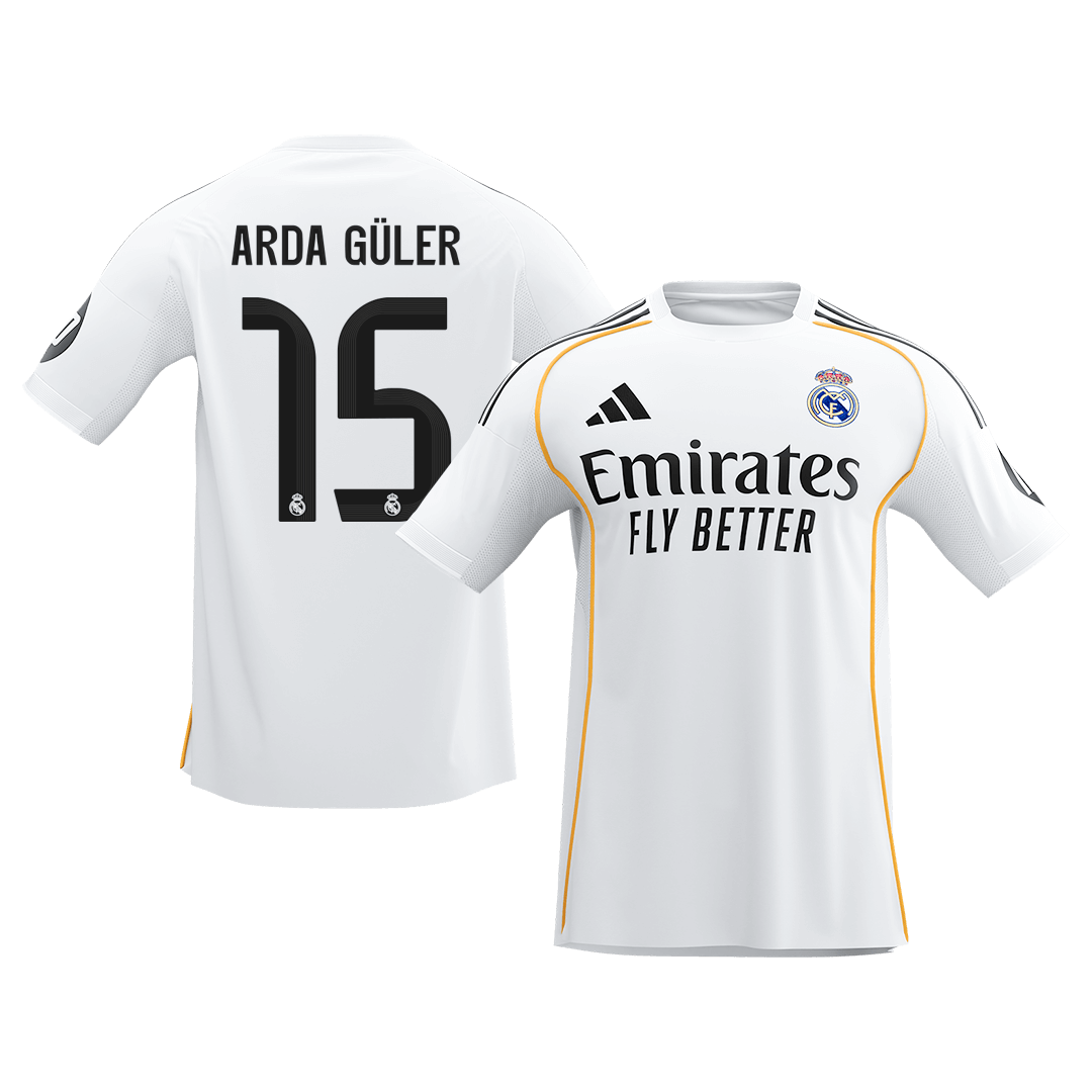 Real Madrid ARDA GÜLER #15 Home Soccer Jersey 2025/26 - gojersey