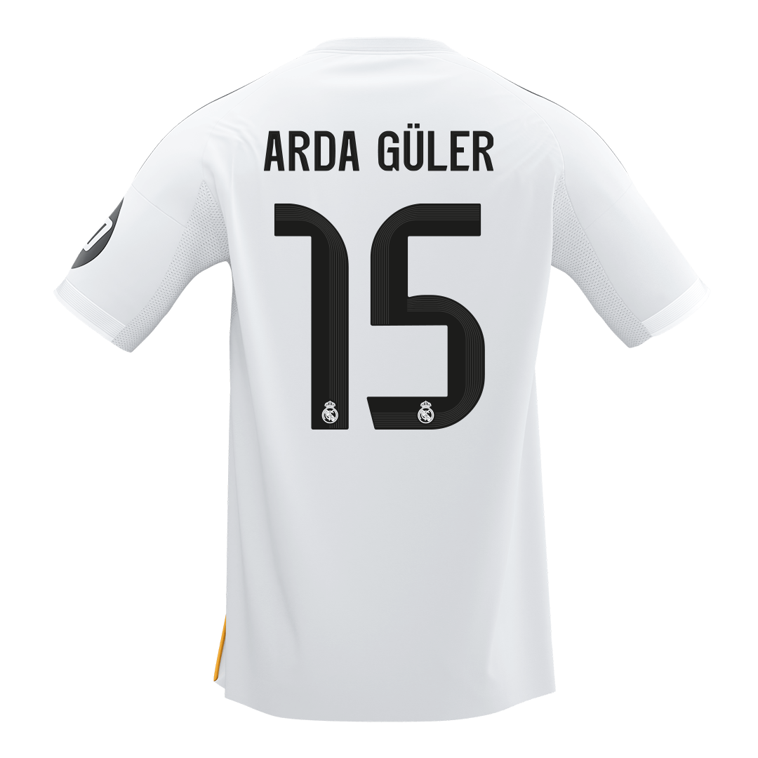 Real Madrid ARDA GÜLER #15 Home Soccer Jersey 2025/26 - gojersey