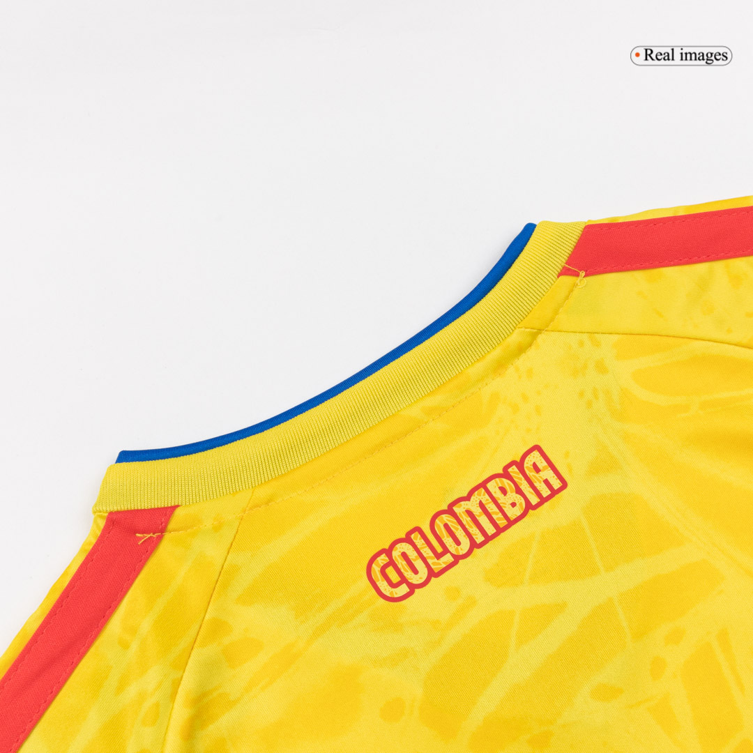 Kid's Colombia Home Soccer Jersey Kit(Jersey+Shorts) World Cup 2026 Yellow - gojersey