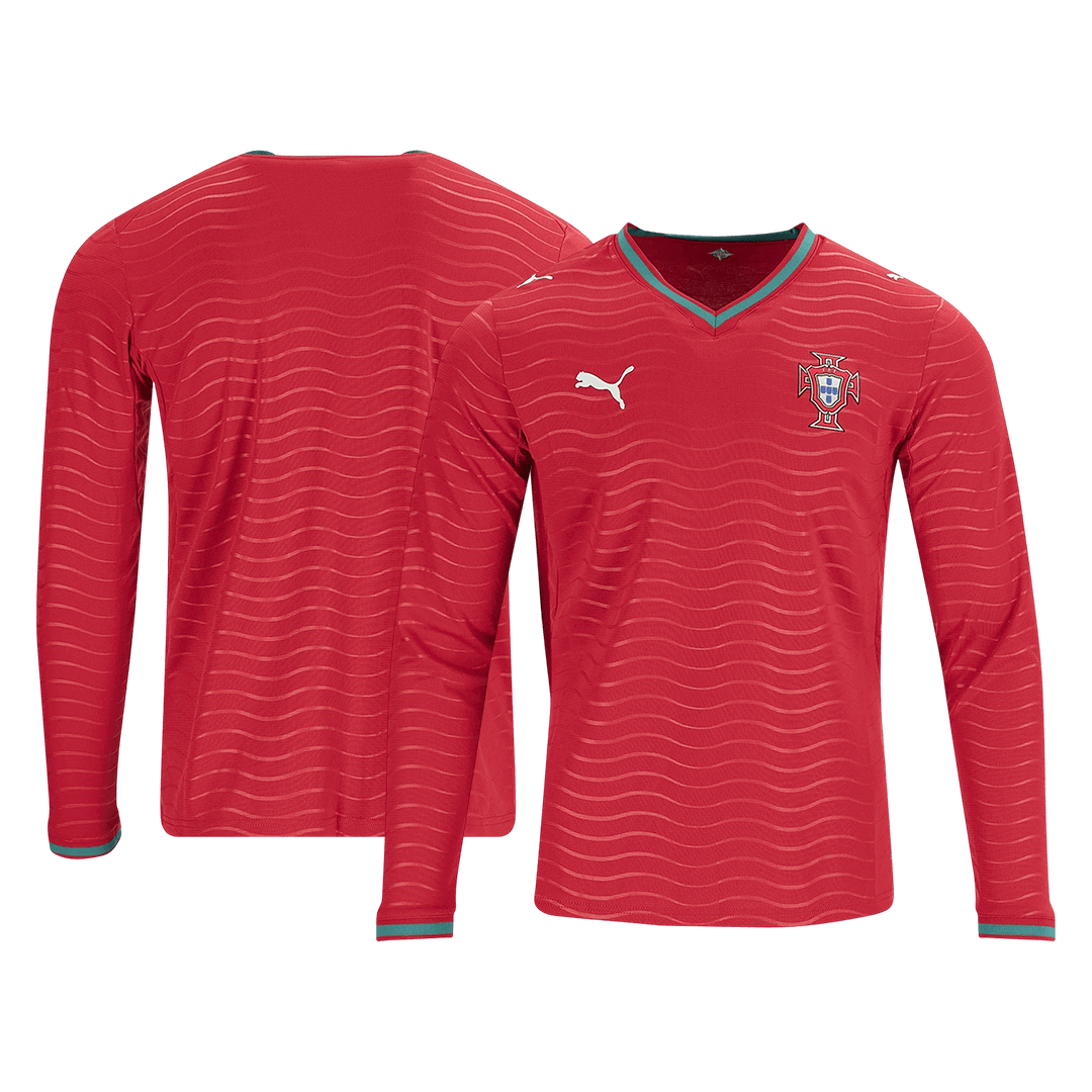 Portugal Long Sleeve Home Soccer Jersey 2026 - gojersey