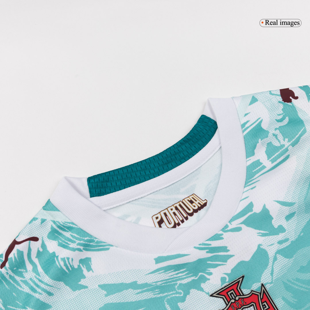 Kid's Portugal Away Soccer Jersey Kit(Jersey+Shorts) World Cup 2026 White - gojersey