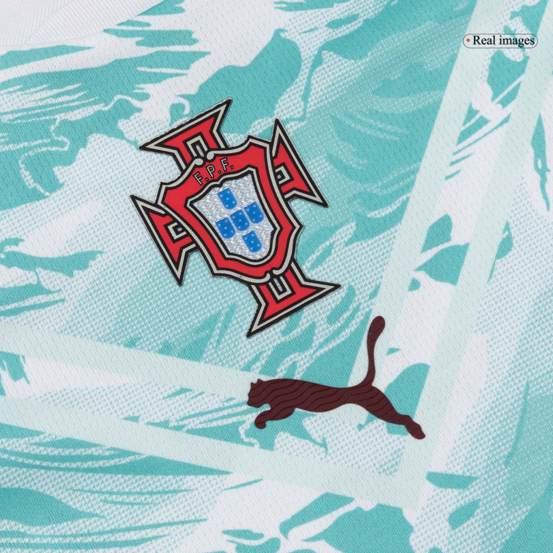 Kid's Portugal Away Soccer Jersey Kit(Jersey+Shorts) World Cup 2026 White - gojersey