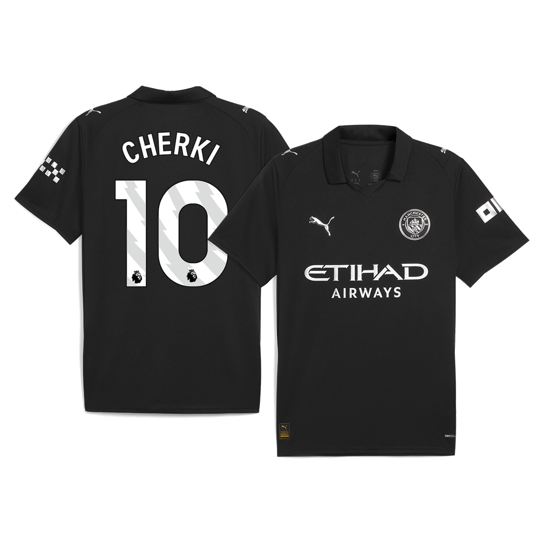 Manchester City CHERKI #10 Away Soccer Jersey 2025/26 - gojersey