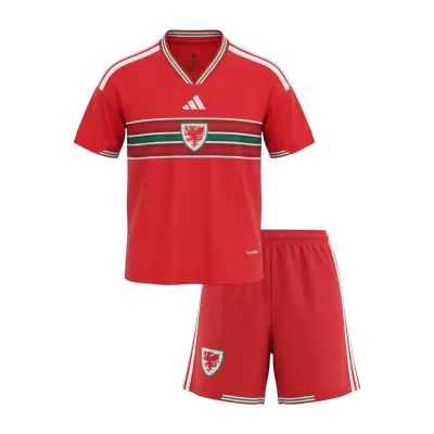 Kid's Wales Home Soccer Jersey Kit(Jersey+Shorts) World Cup 2026 Red - gojersey