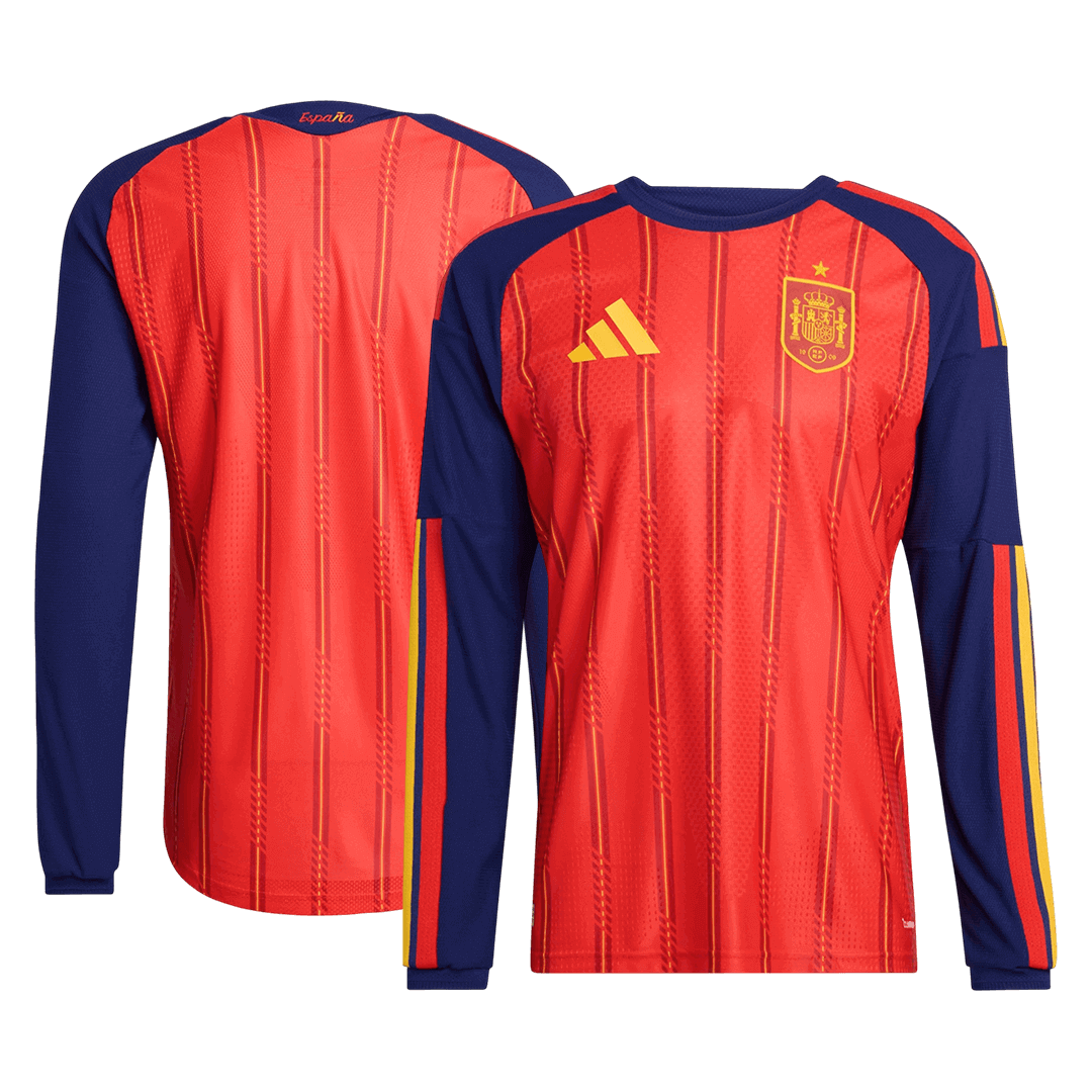 Spain Long Sleeve Home Soccer Jersey 2026 - gojersey