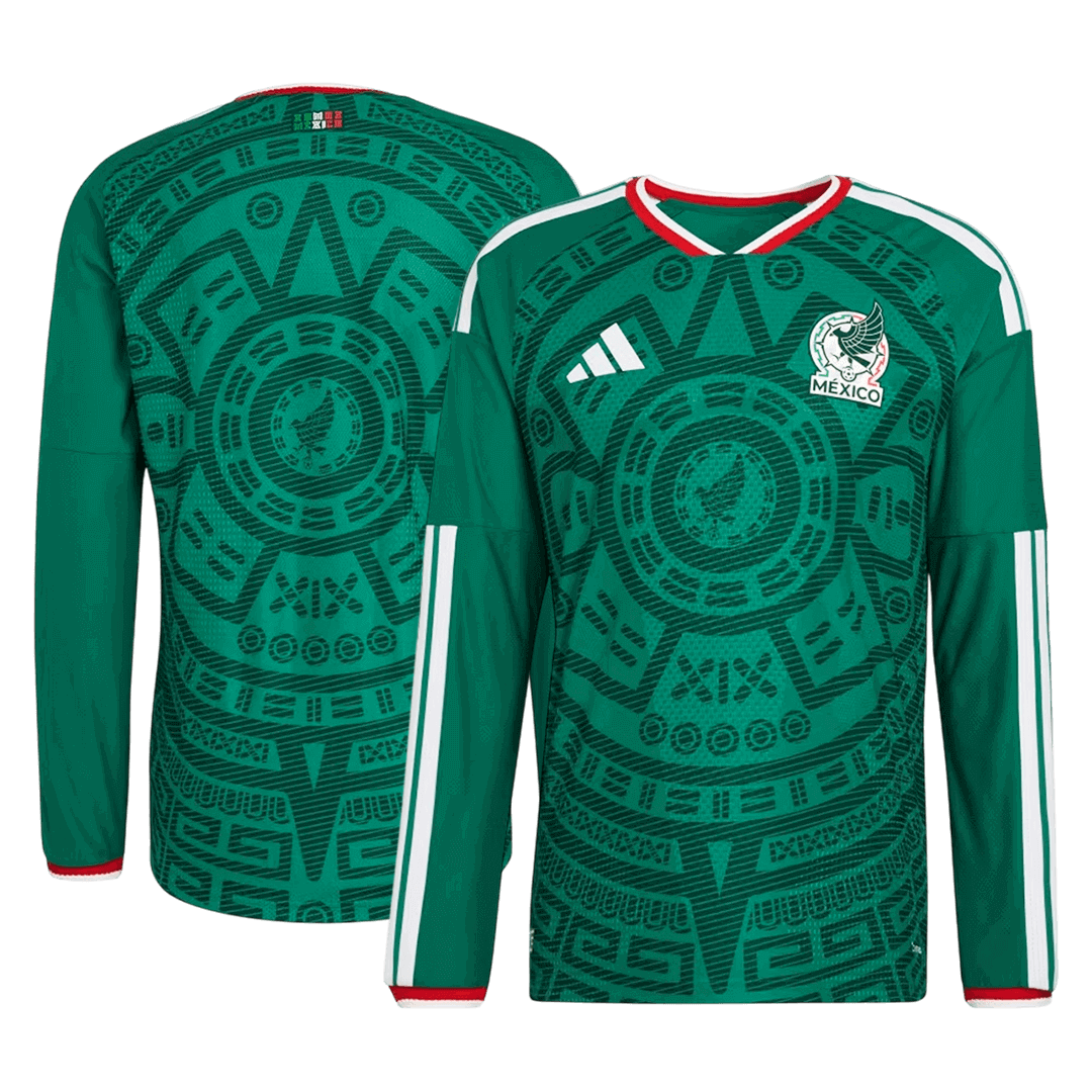 Mexico Long Sleeve Home Soccer Jersey 2026 - gojersey
