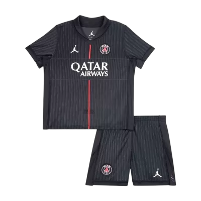 Kid's PSG Fourth Soccer Jersey Kit(Jersey+Shorts) 25/26 Black - gojersey