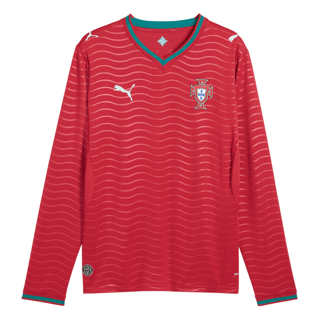 Portugal Long Sleeve Home Soccer Jersey 2026 - gojersey