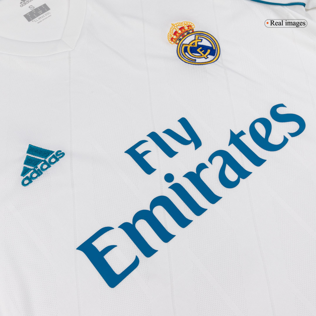 Real Madrid RONALDO #7 Home Jersey Retro 2017/18 - Long Sleeve - gojersey
