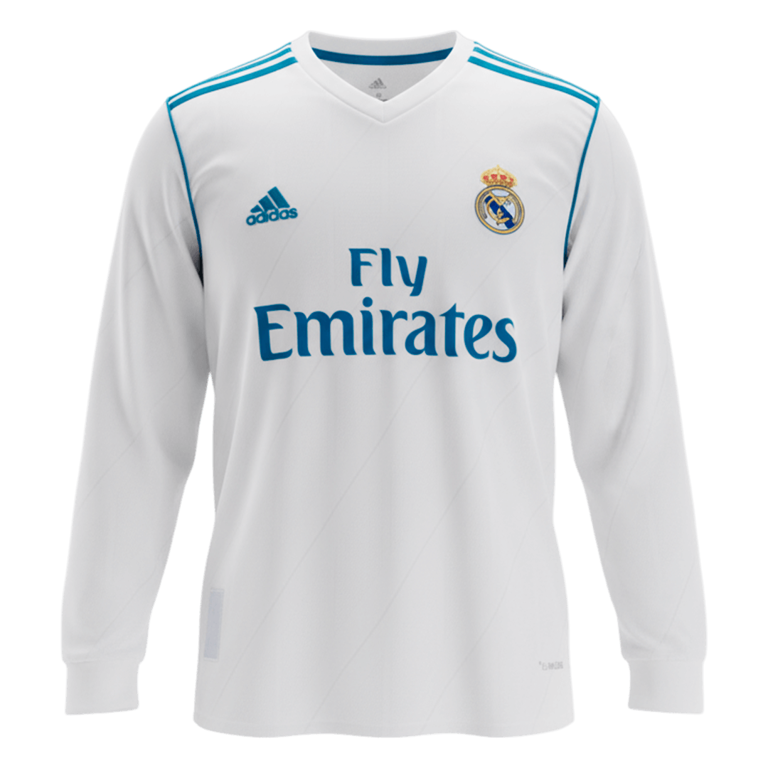 Real Madrid KROOS #8 Home Soccer Jersey Retro 2017/18 - Long Sleeve - gojersey