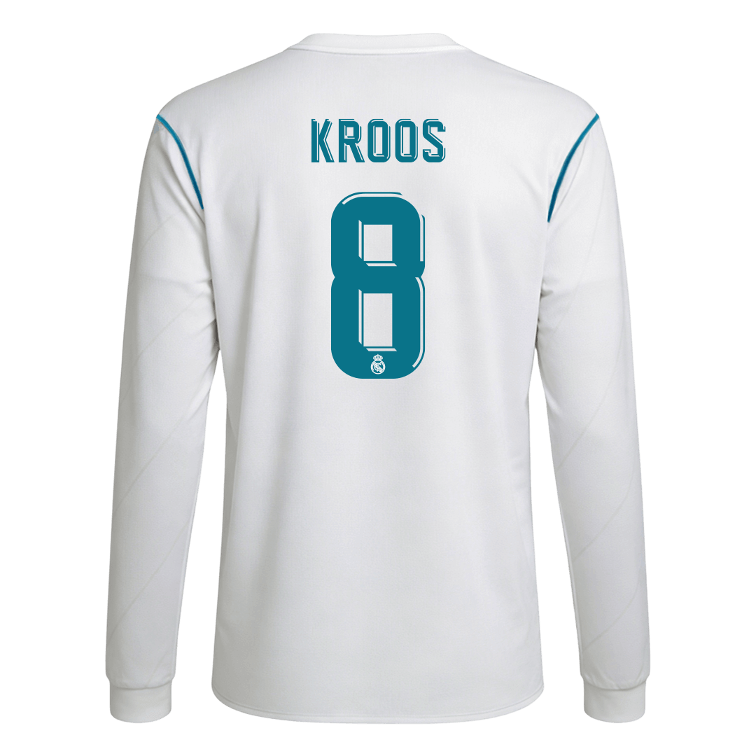 Real Madrid KROOS #8 Home Soccer Jersey Retro 2017/18 - Long Sleeve - gojersey