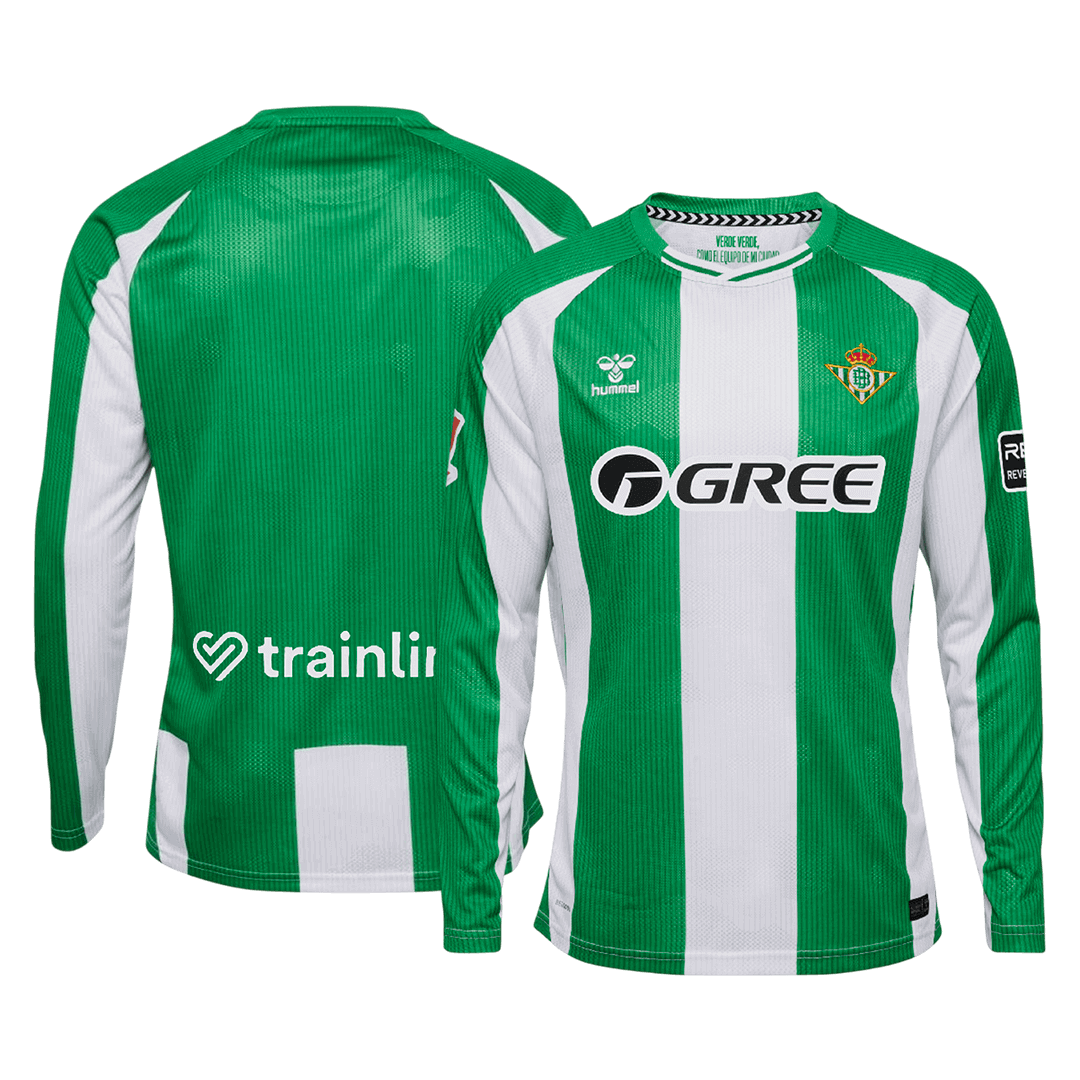 Real Betis Long Sleeve Home Soccer Jersey 2025/26 - gojersey