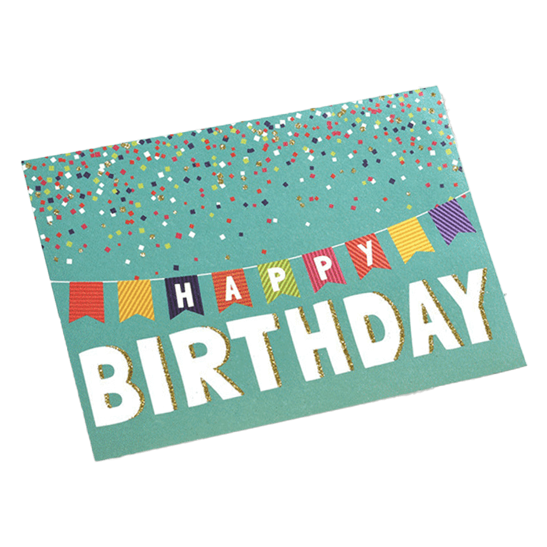 Custom Colorful Flag Birthday Card Green - gojersey