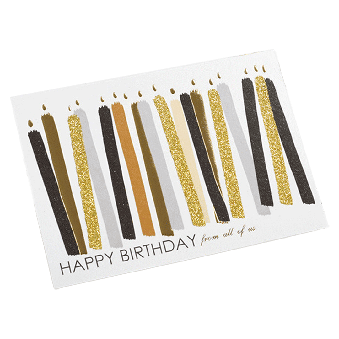 Custom Candle Birthday Card Brown - gojersey