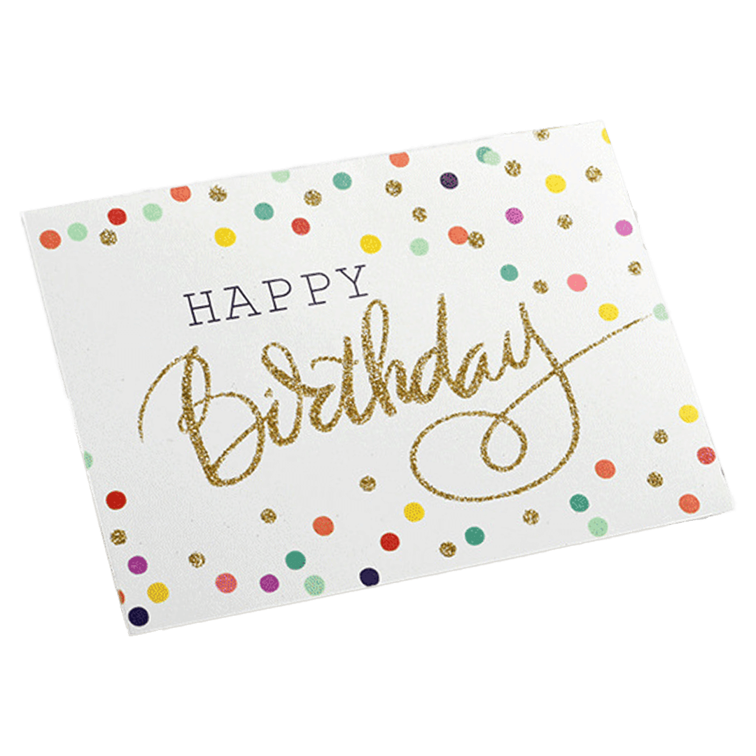 Custom Colored Dots Birthday Card White - gojersey