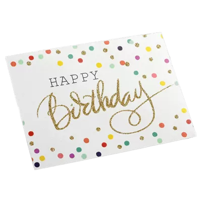Custom Colored Dots Birthday Card White - gojersey