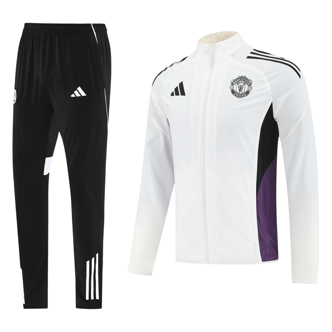 Manchester United Training Kit 2025/26 - White (Top+Pants) - gojersey