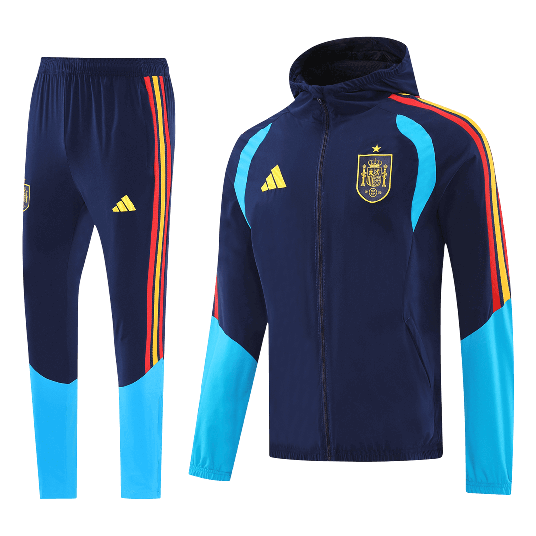 Spain Hoodie Training Kit 2026 - Blue&Black (Top+Pants) - gojersey