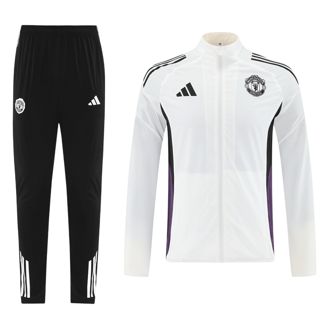 Manchester United Training Kit 2025/26 - White (Top+Pants) - gojersey