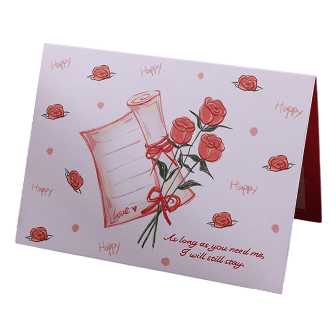 Custom Rose Reel Valentine's Day Card Red - gojersey