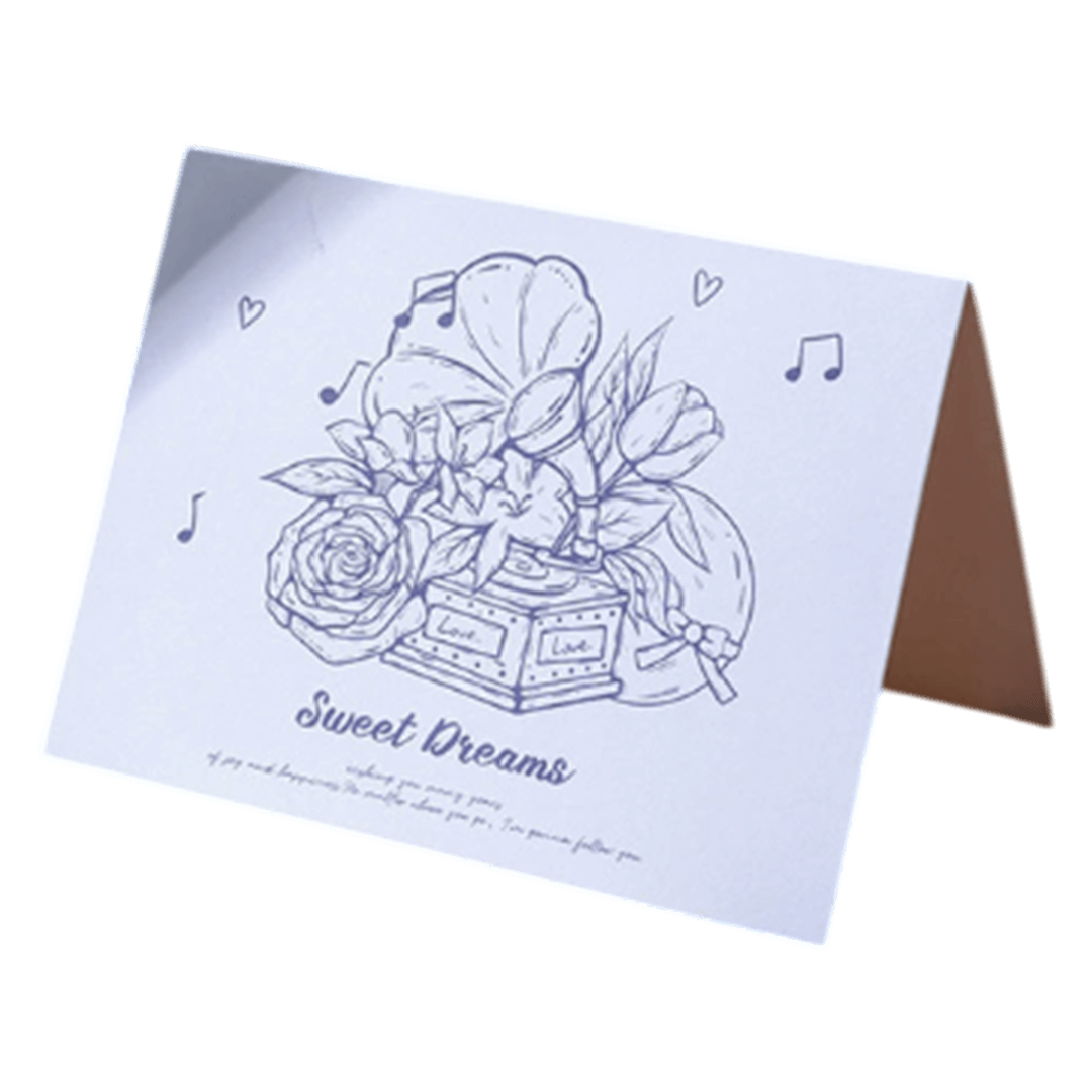 Custom Music Box Sweet Dreams Anniversary Card Blue - gojersey